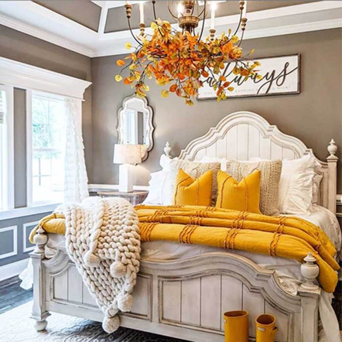 How to decorate bedroom for fall