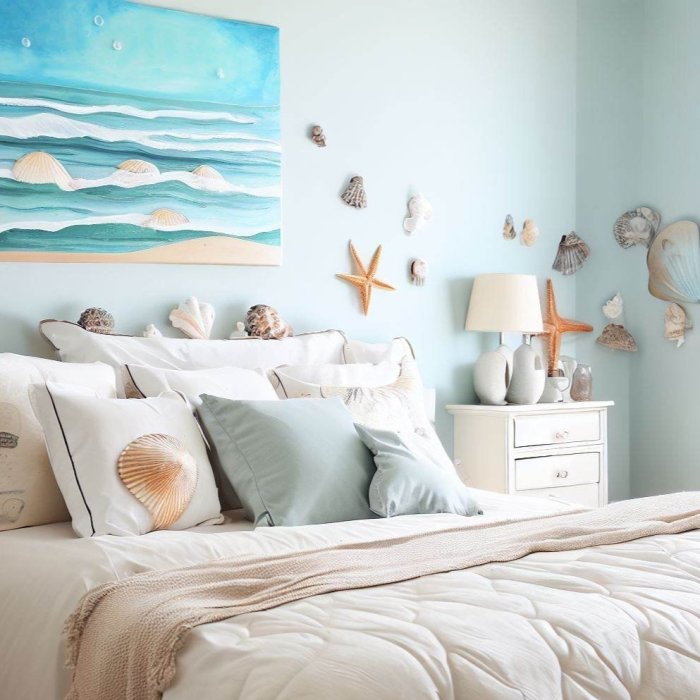 How to decorate beach themed bedroom