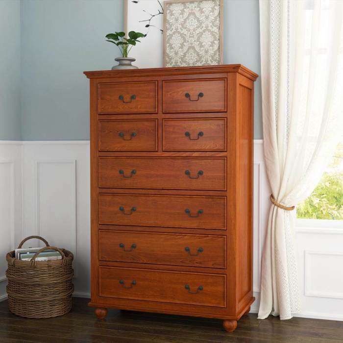 How to decorate a tall bedroom dresser