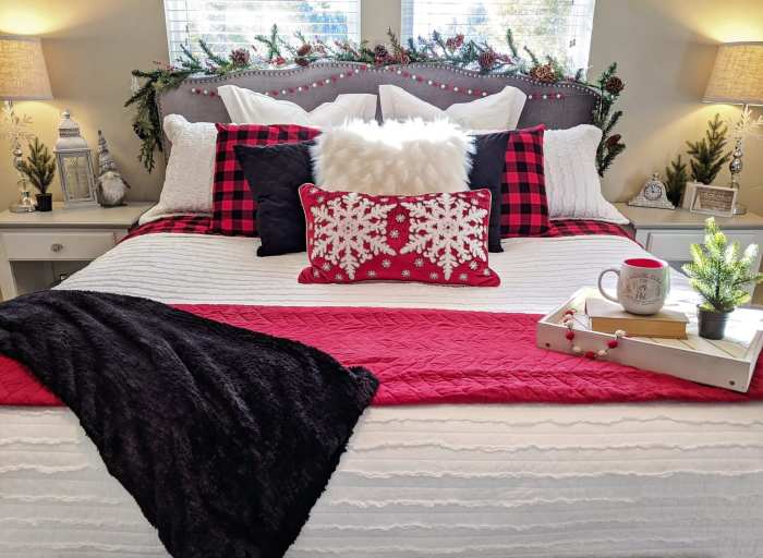 How to decorate for christmas for bedroom