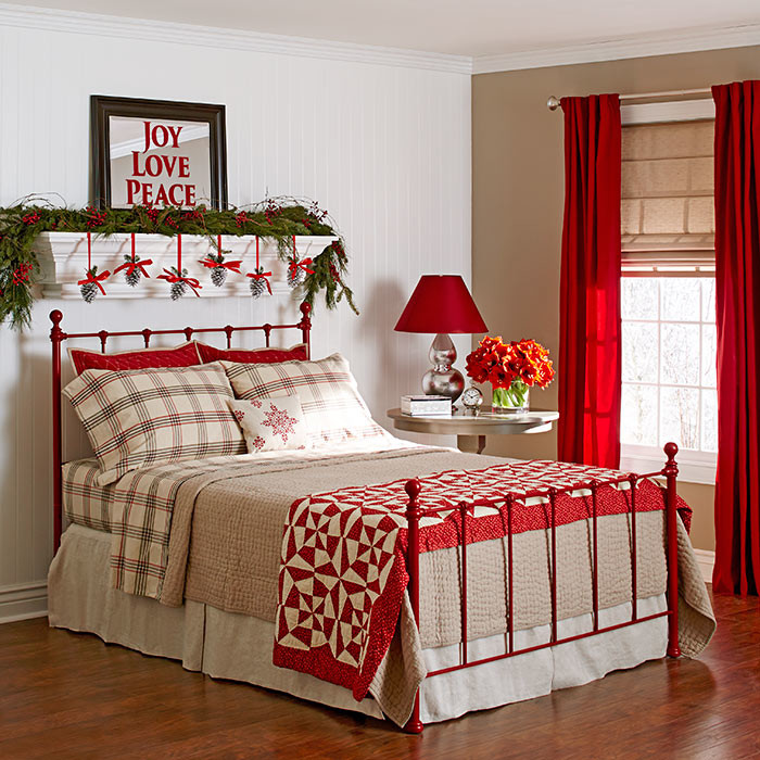 How to decorate for christmas for bedroom