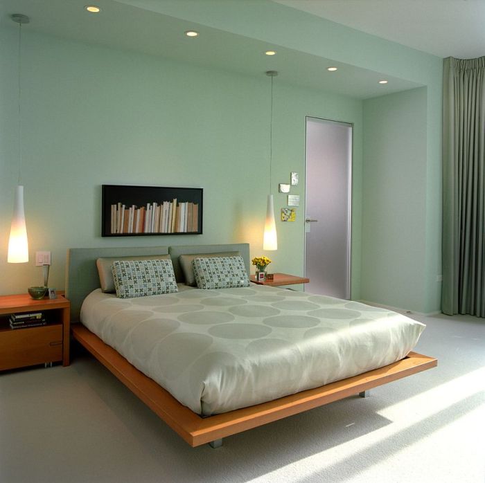 How to decorate bedroom with green walls