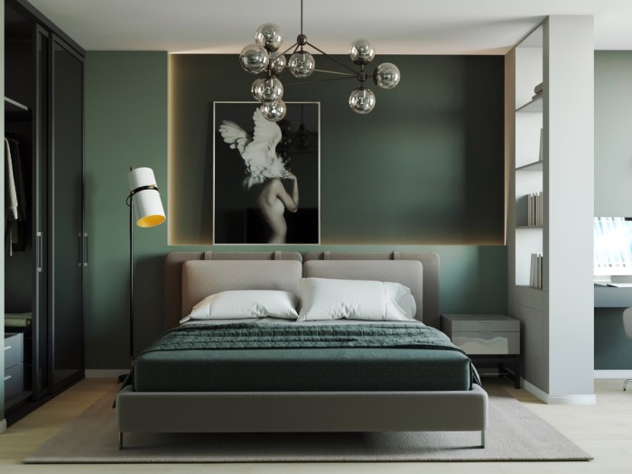 How to decorate bedroom with green walls