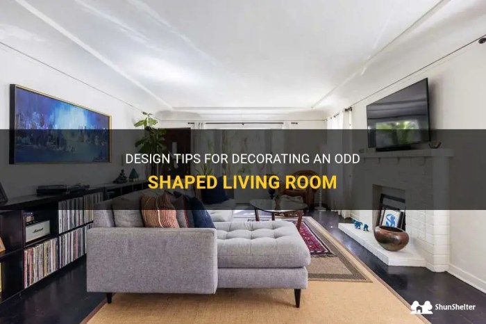 Room living shaped decorate oddly wikihow awkward