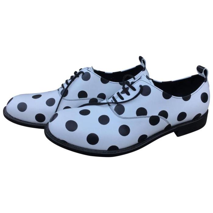 Mens polka dot dress shoes