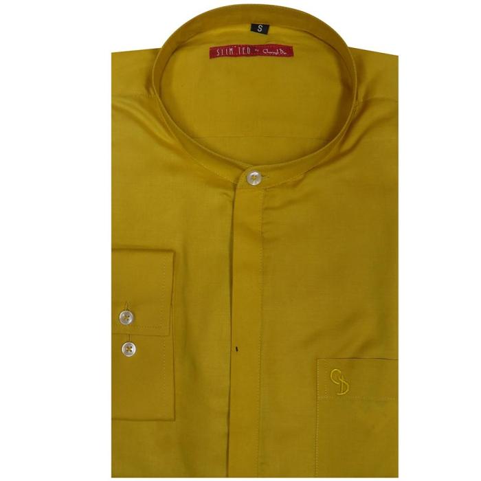 Mustard dress shirt men