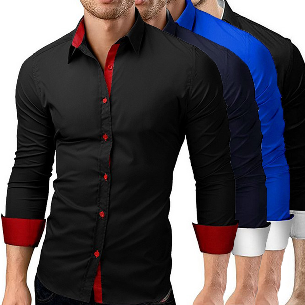 Mens slim fit dress shirts