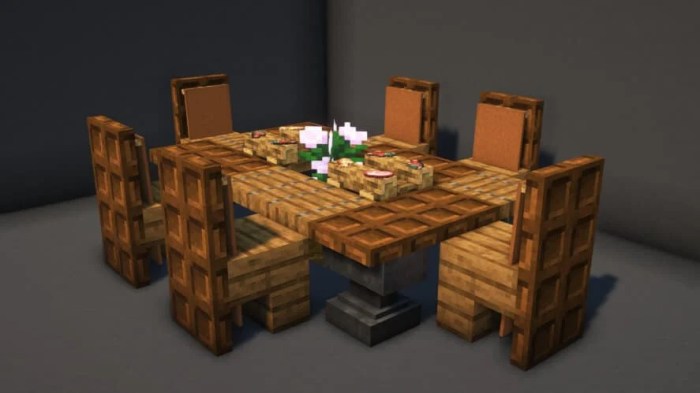 How to make decoration table minecraft